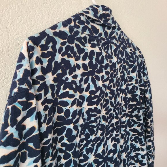 Nic & Zoe US Women's Size PP 100% Cotton Mock Neck Sweatshirt Floral Casual - Picture 5 of 10